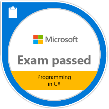 Programming in C# exam passed